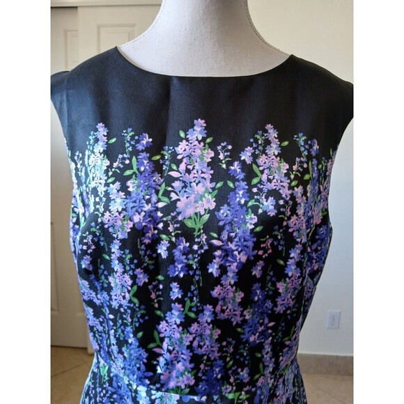 Alex Marie‎ Womens Dress A Line Black & Purple Sleeveless  Size 10 Party - Picture 8 of 15